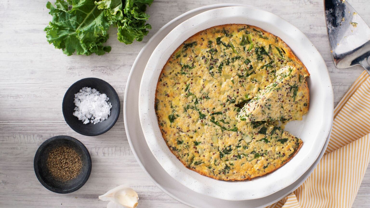 Crustless Quinoa and Kale Quiche