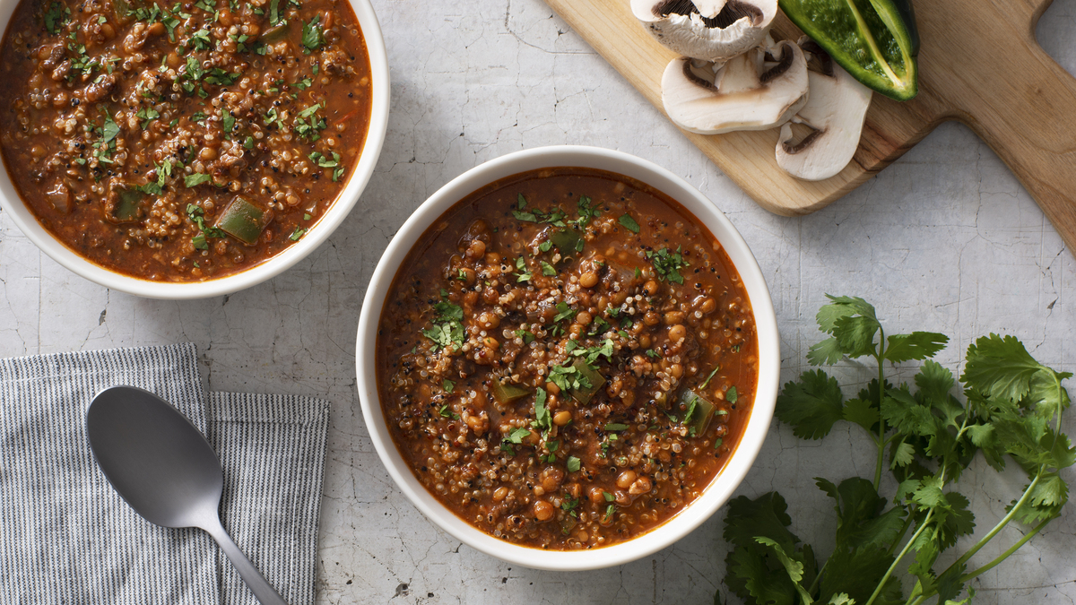 Mushroom Quinoa Chili