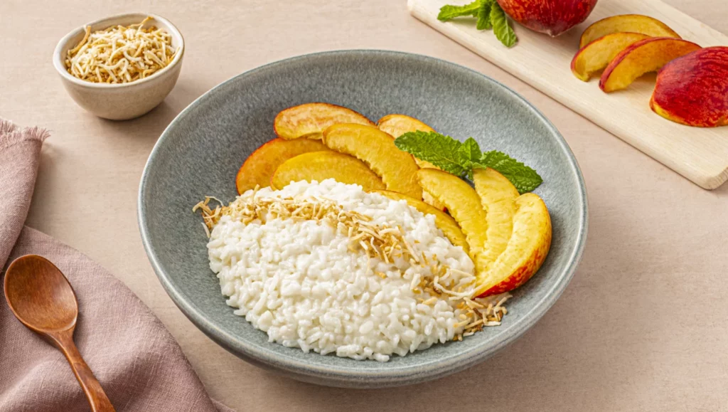 peach sticky rice recipe