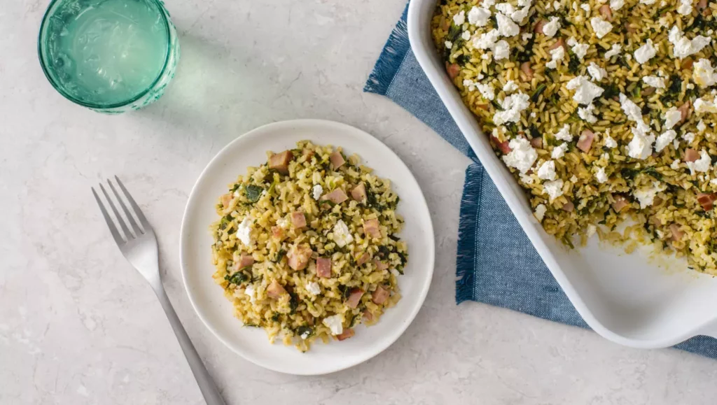 creamed spinach and rice casserole